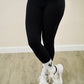 Black plain leggings