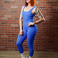 Bodysuit blue ribbed