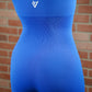 Bodysuit blue ribbed