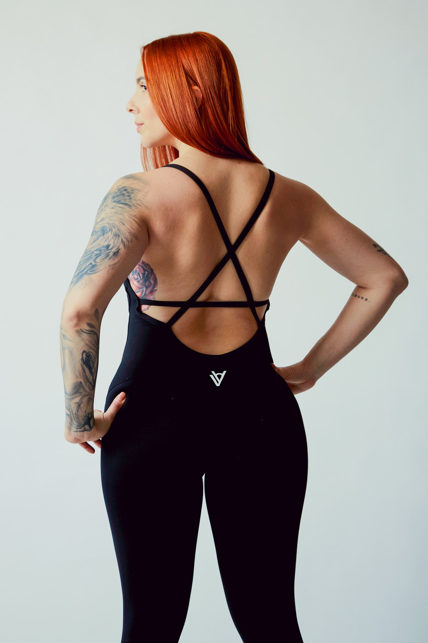 Jumpsuit Long Cross Back black