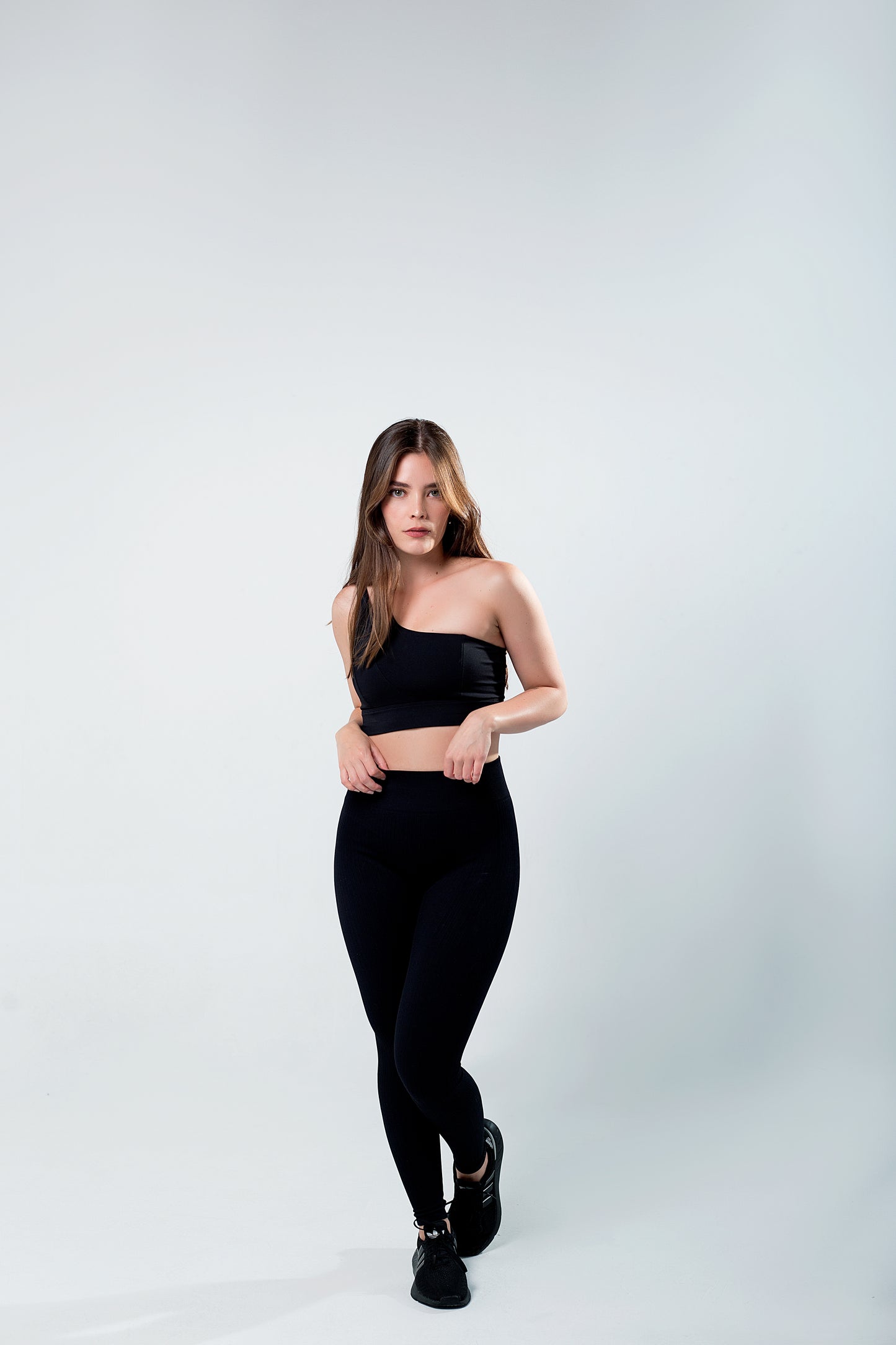 One Shoulder Top Black