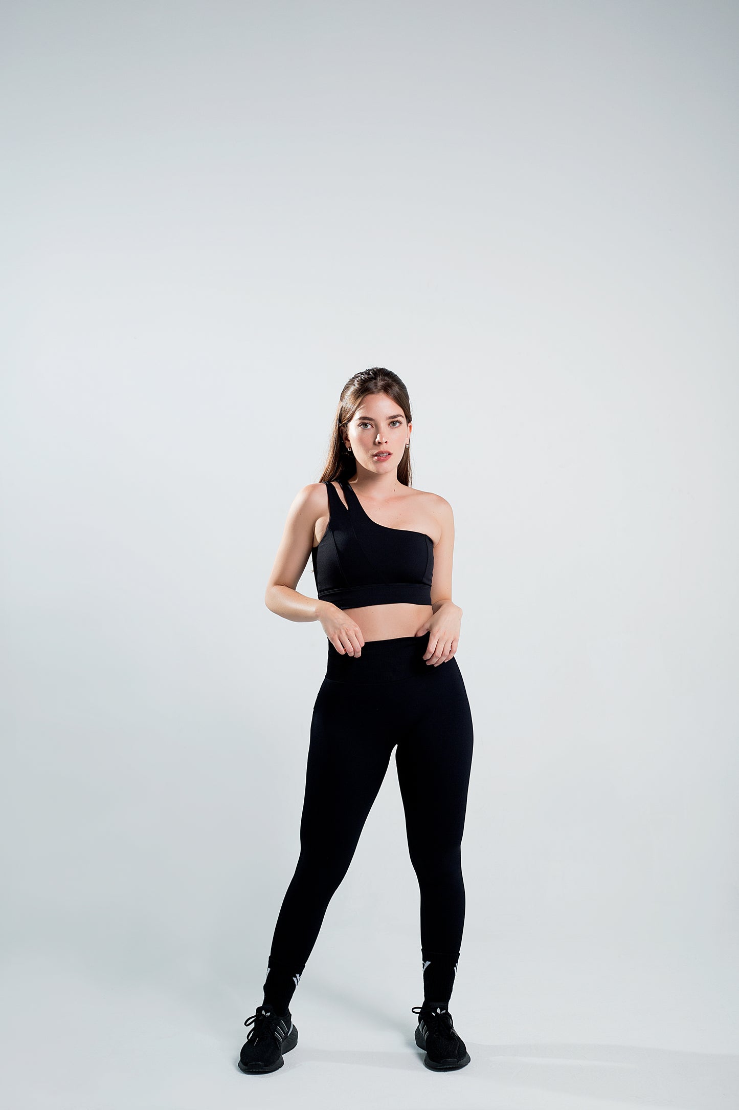 One Shoulder Top Black