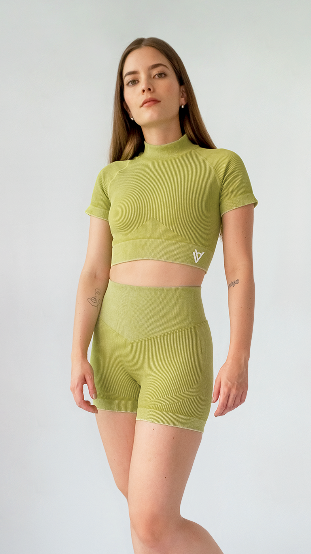 High Neck Apple Green Top